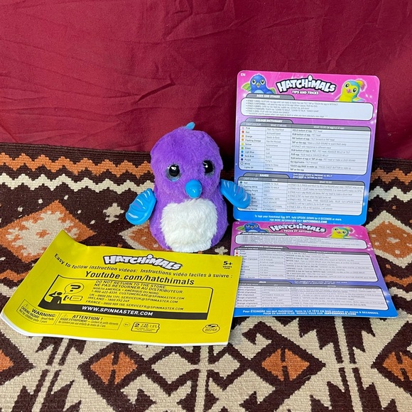 Spin Master Draggle Hatchimal Purple with Blue Wings Electronic Interactive Toy - Picture 1 of 11